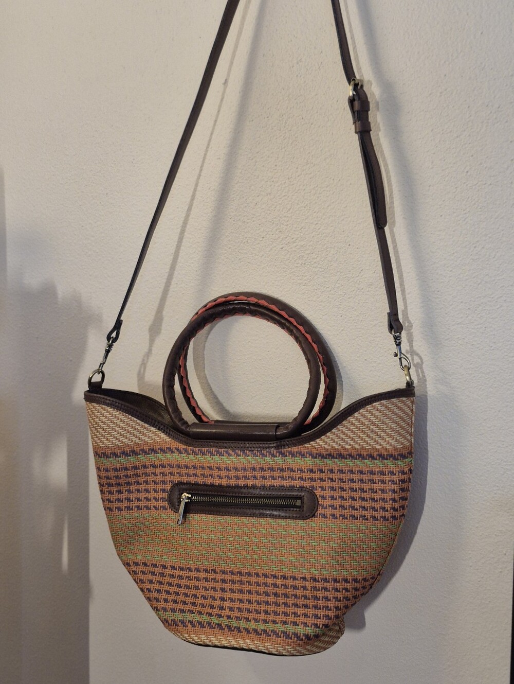 Patricia Nash "Gia" Woven Crossbody Bag Handbag-Amethyst NWT